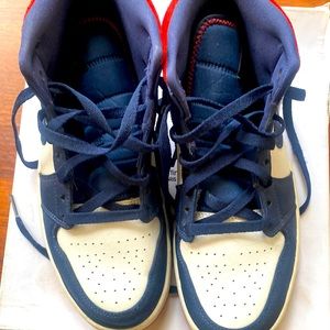 Nike red blue & white sneakers (dunk sneakers)